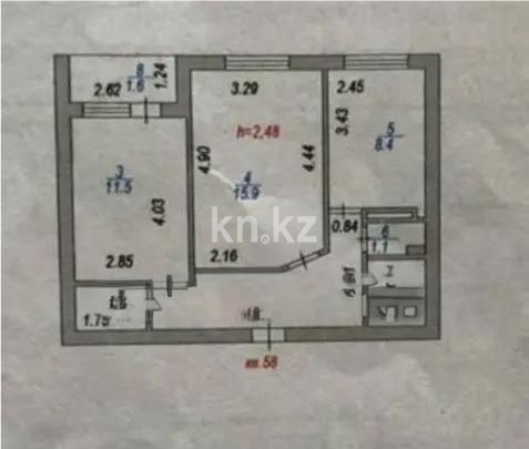 Продажа 2-комнатной квартиры, 51.2 м² в Астане - фото 6