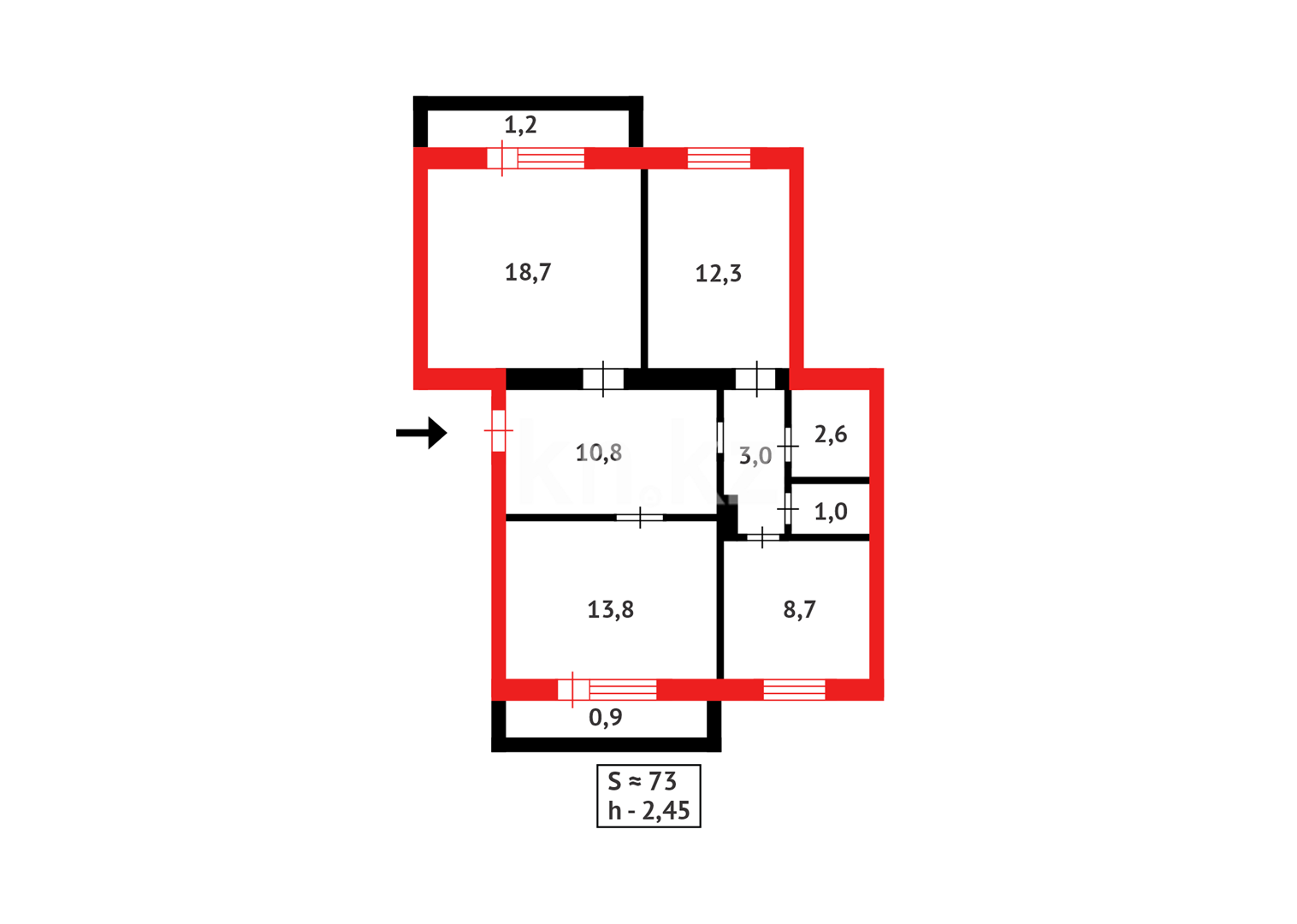 Продажа 3-комнатной квартиры, 73 м² в Сарани - фото 12