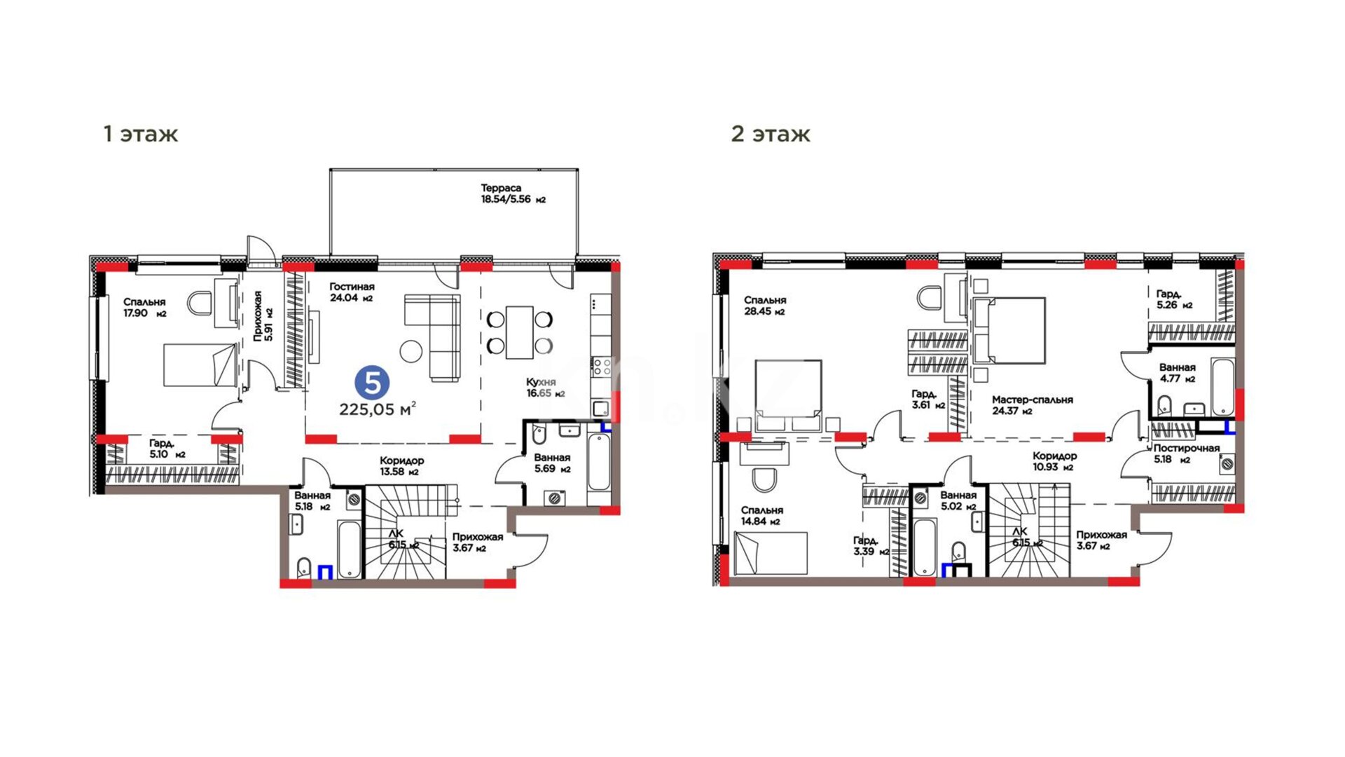 ЖК Family Gardens, 5-комнатная, цена 255 206 700 ₸, 1 134 000 ₸&nbsp;/&nbsp;м²