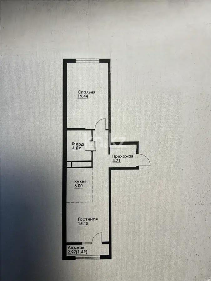 Продажа 2-комнатной квартиры, 55 м² в Алматы