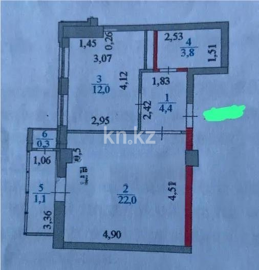 Продажа 1-комнатной квартиры, 43.6 м² в Астане - фото 6
