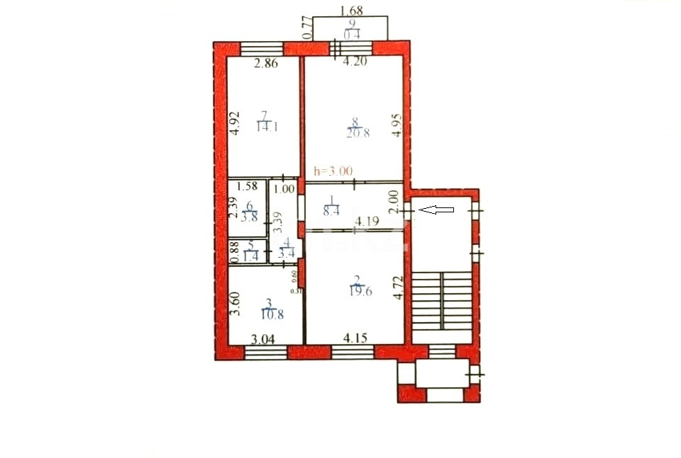 Продажа 3-комнатной квартиры, 82 м² в Караганде - фото 36