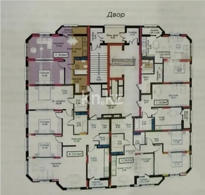 Продажа 2-комнатной квартиры, 55 м² в Астане