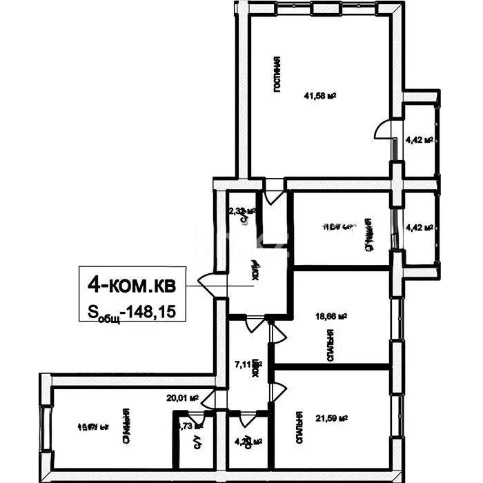 Продажа 4-комнатной квартиры, 150 м², ул. Аманжолова, дом  20 в Астане - фото 9