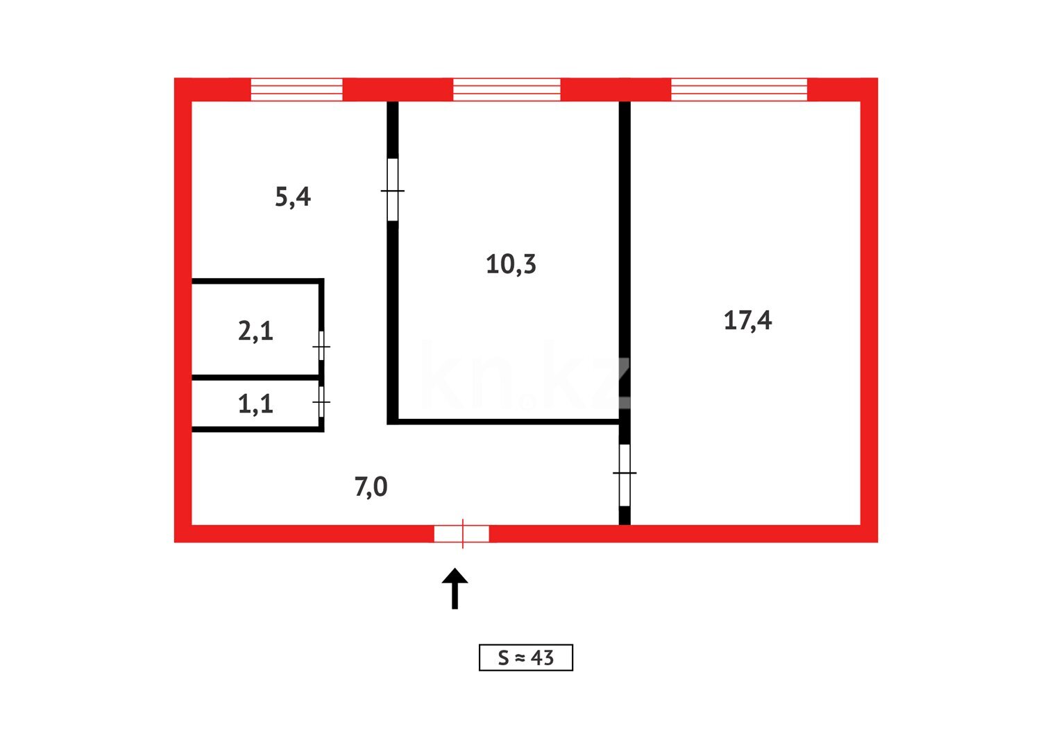 Продажа 2-комнатной квартиры, 43 м² в Абае - фото 6