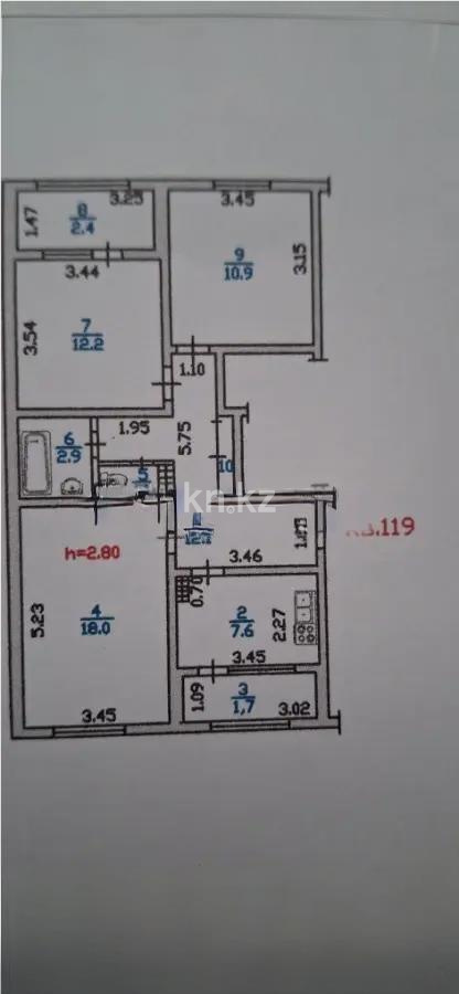 Продажа 3-комнатной квартиры, 75 м² в Алматы - фото 7