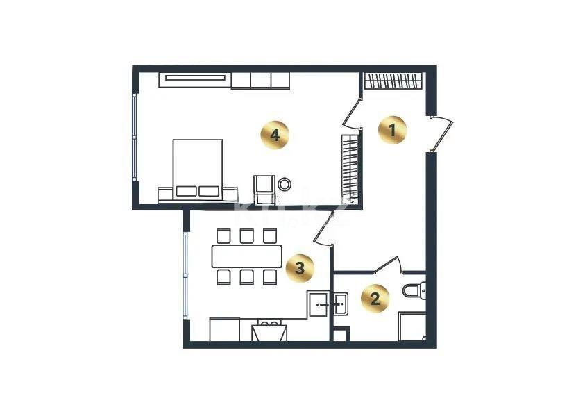 Продажа 2-комнатной квартиры, 55 м², ул. Сыбызгы, дом  100 стр в Алматы
