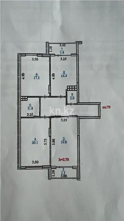 Продажа 3-комнатной квартиры, 93.5 м² в Алматы - фото 6
