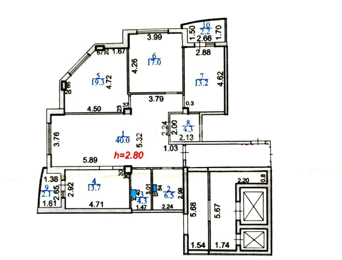 Продажа 4-комнатной квартиры, 122 м², пр. Республики, дом  40 в Караганде - фото 27