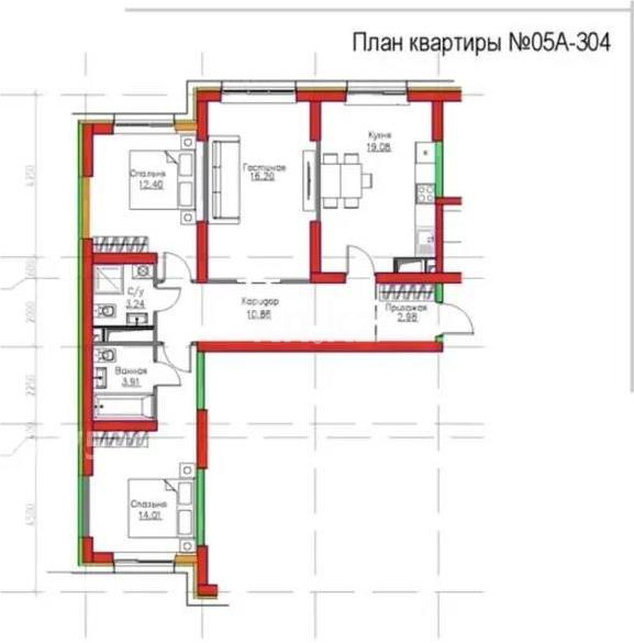 Продажа 3-комнатной квартиры, 82.7 м² в Алматы