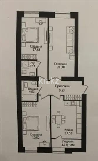 Продажа 3-комнатной квартиры, 94 м² в Астане
