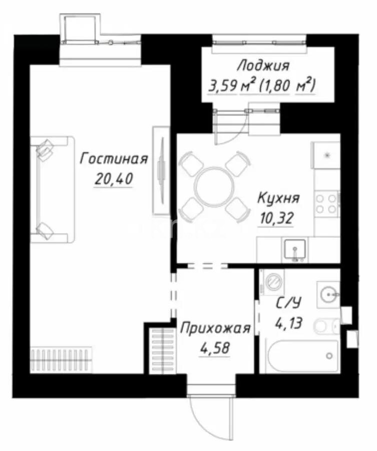 Продажа 1-комнатной квартиры, 41 м² в Астане - фото 3