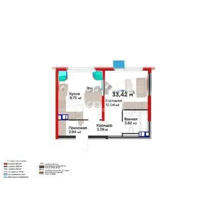 Продажа 1-комнатной квартиры, 33.42 м² в Алматы - фото 5