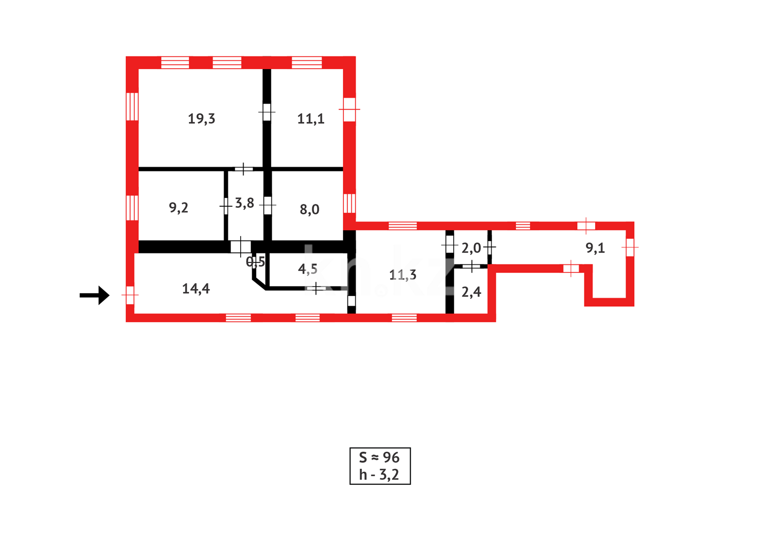 Продажа 4-комнатного дома, 95.6 м², Сарыарка в Сарани - фото 6