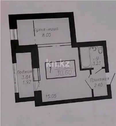 Продажа 1-комнатной квартиры, 30.6 м² в Астане