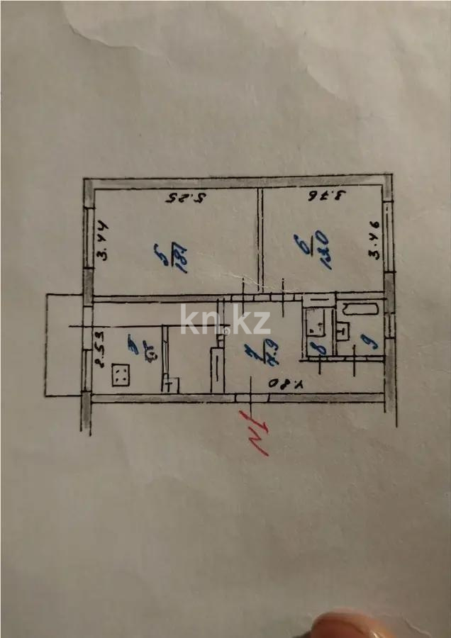 Продажа 2-комнатной квартиры, 53.3 м², мкр. Тастак-2, дом  19 в Алматы