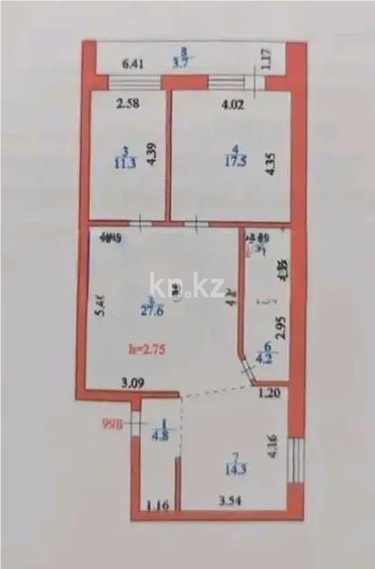 Продажа 3-комнатной квартиры, 82 м² в Астане - фото 2
