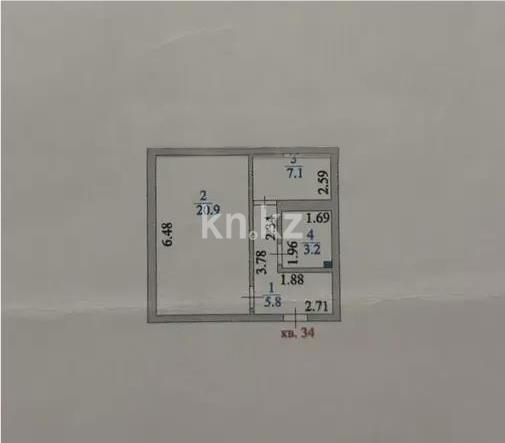 Продажа 1-комнатной квартиры, 37 м² в Астане