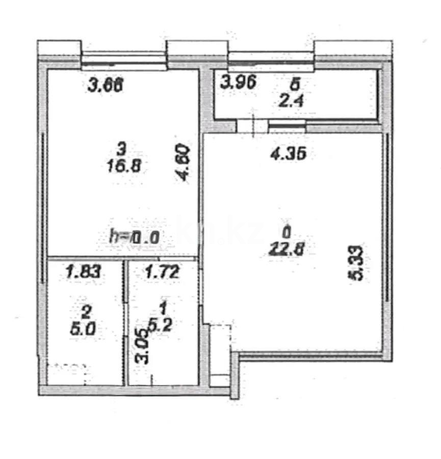 Продажа 2-комнатной квартиры, 52.2 м², ул. Жошы хана, дом  20 в Астане