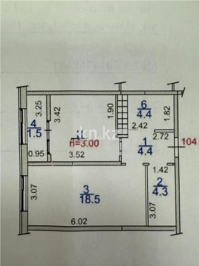 Продажа 2-комнатной квартиры, 44.7 м² в Алматы