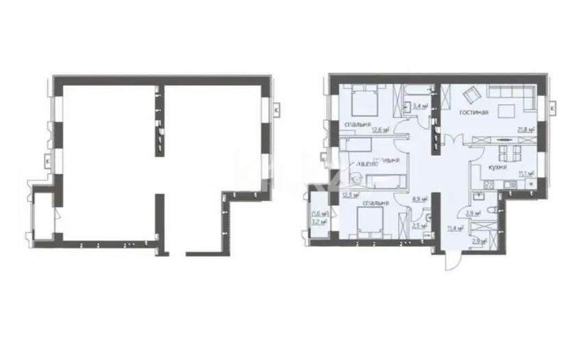 Продажа 4-комнатной квартиры, 109 м² в Караганде