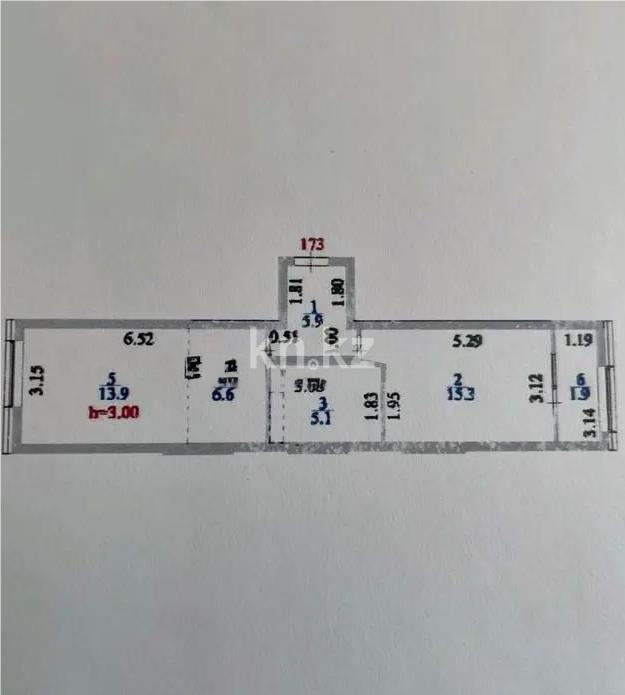 Продажа 2-комнатной квартиры, 48.7 м² в Астане