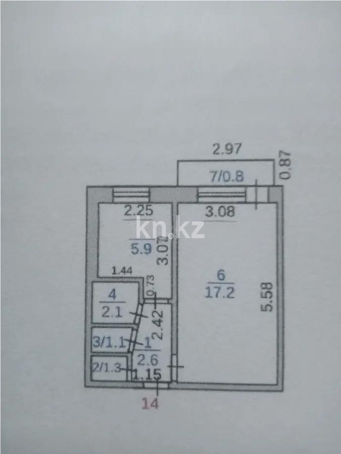 Продажа 1-комнатной квартиры, 31 м², мкр-н 16, дом  15 в Караганде