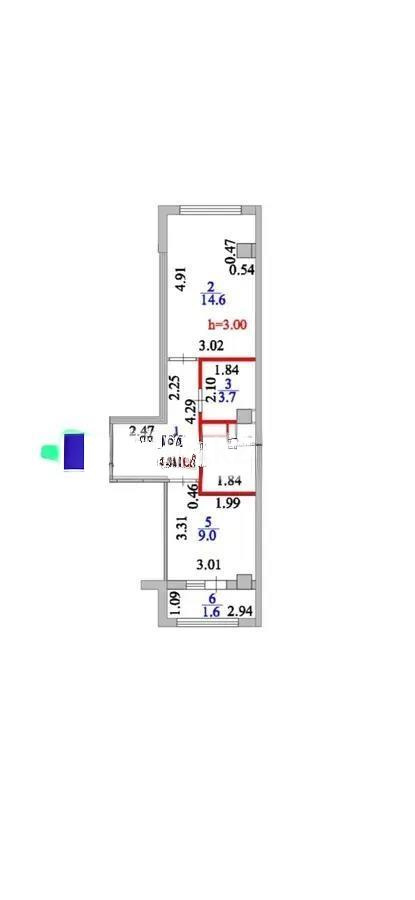 Продажа 1-комнатной квартиры, 42.3 м², ул. Байтурсынова, дом  22 стр в Астане