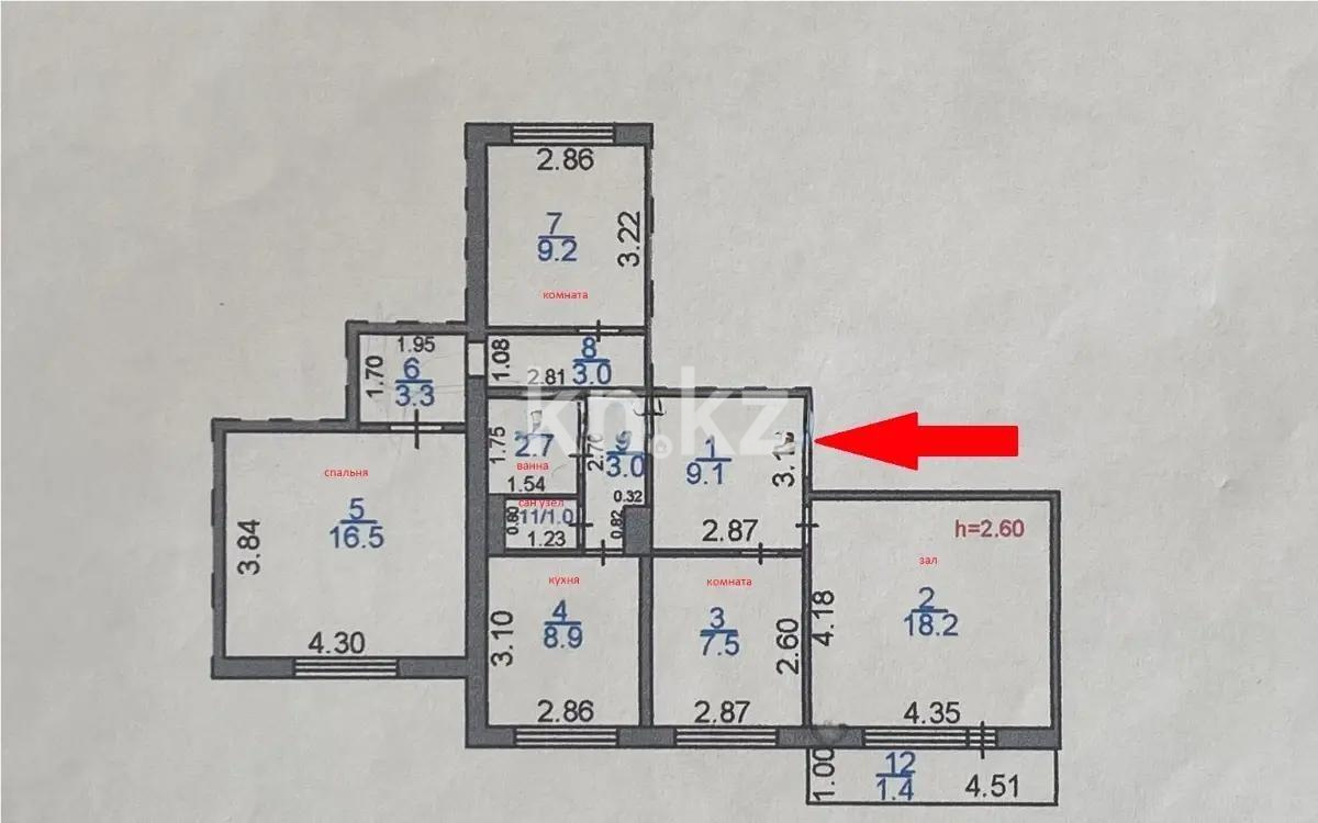 Продажа 4-комнатной квартиры, 84 м² в Караганде - фото 6
