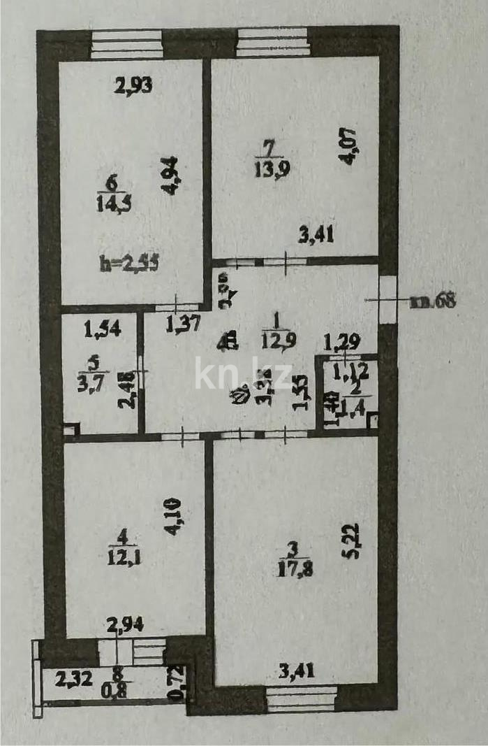 Продажа 3-комнатной квартиры, 77.1 м², ул. Болекпаева, дом  17 в Астане - фото 8