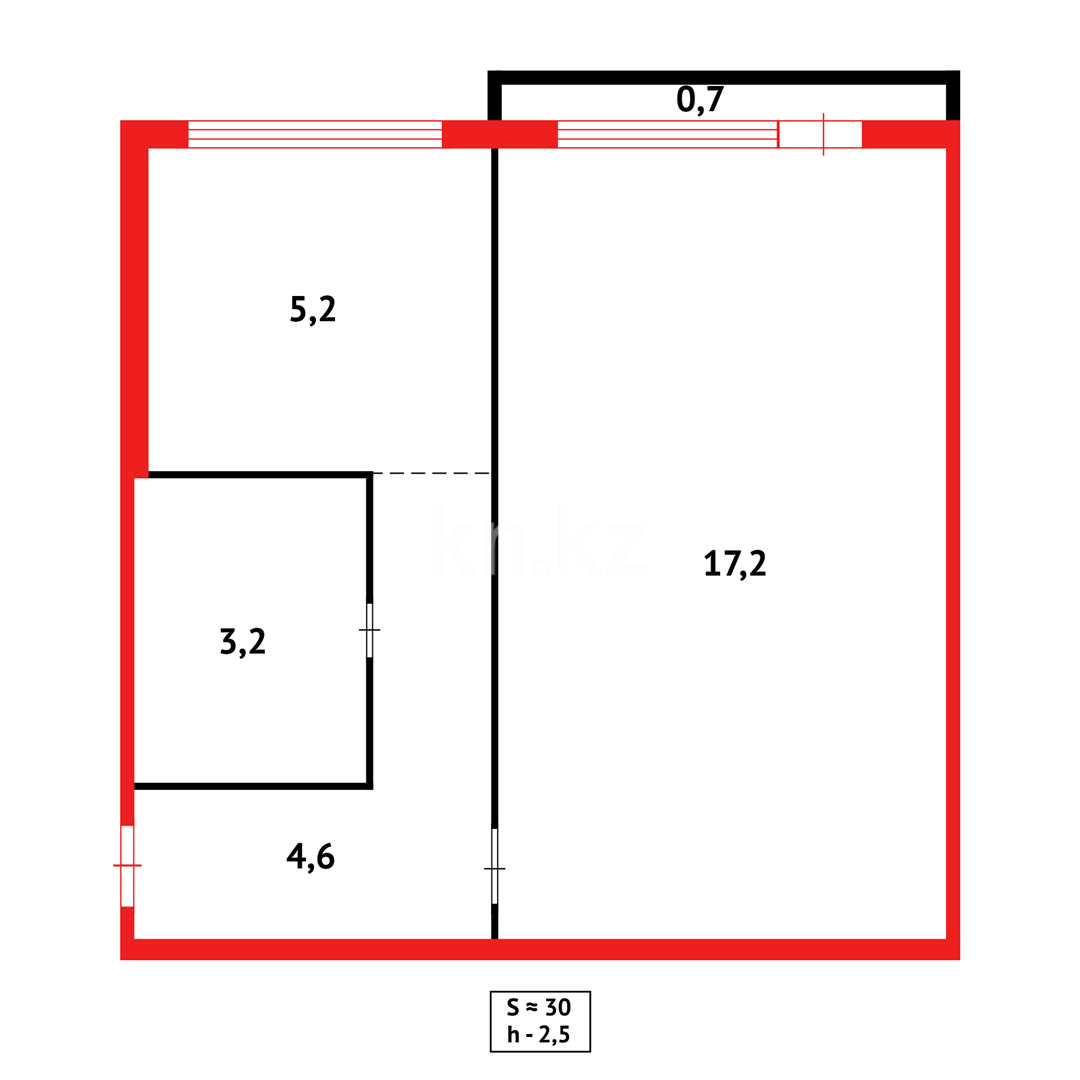Продажа 1-комнатной квартиры, 31 м², мкр-н 18 в Караганде - фото 11