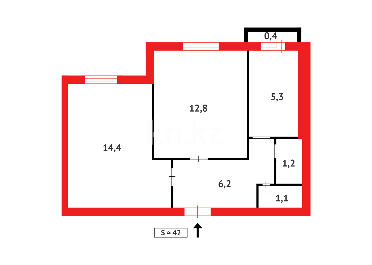 Продажа 2-комнатной квартиры, 42 м² в Астане - фото 11