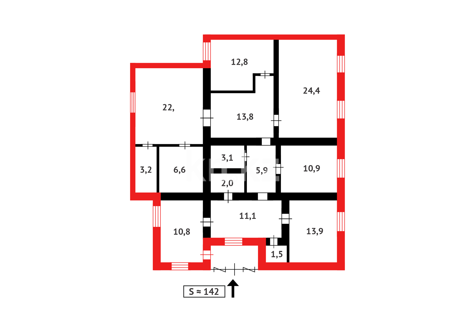 Продажа 5-комнатного дома, 142 м² в Караганде - фото 29