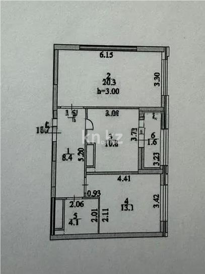 Продажа 2-комнатной квартиры, 58.3 м² в Астане