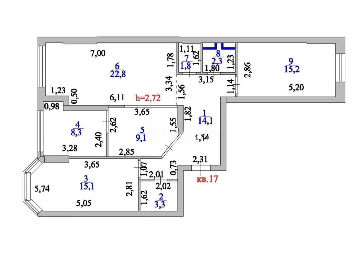 Продажа 4-комнатной квартиры, 92 м² в Астане - фото 7