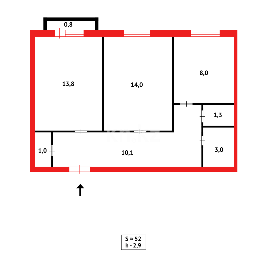 Продажа 2-комнатной квартиры, 52 м² в Абае - фото 9