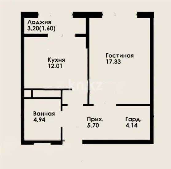 Продажа 2-комнатной квартиры, 46 м² в Алматы