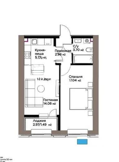 Продажа 2-комнатной квартиры, 45 м² в Астане