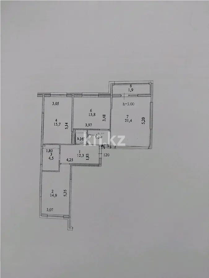 Продажа 3-комнатной квартиры, 86.6 м², пр. Туран, дом  52/3 в Астане