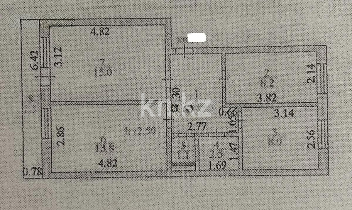 Продажа 3-комнатной квартиры, 57.8 м², пр. Абылай хана, дом  19/1 в Астане - фото 6