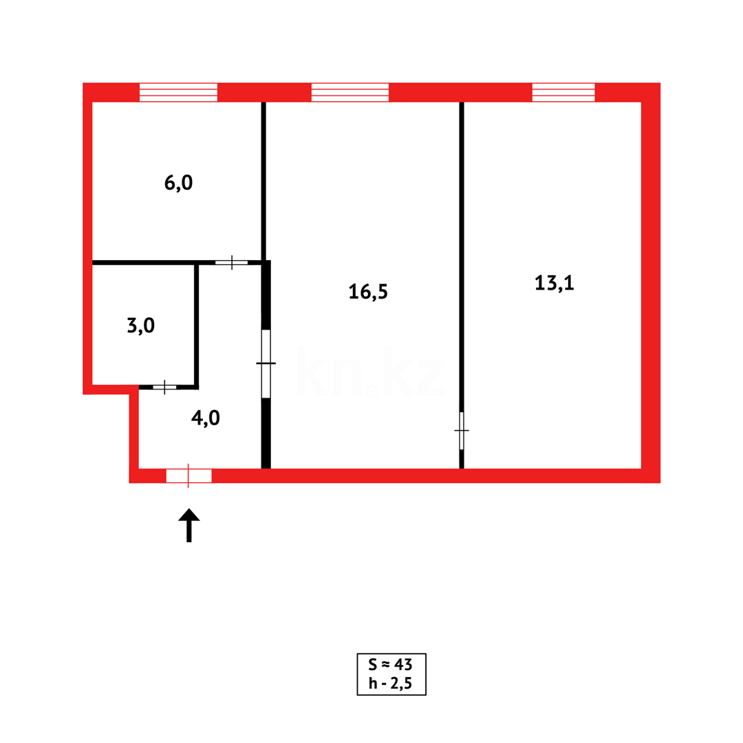 Продажа 2-комнатной квартиры, 44 м², мкр-н 12 в Караганде - фото 10