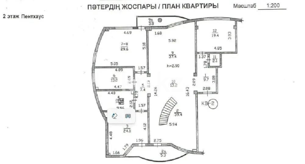 Продажа 7-комнатной квартиры, 415.5 м², ул. Ботанический сад, дом  15 в Алматы - фото 10