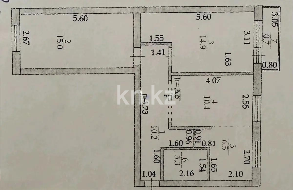 Продажа 3-комнатной квартиры, 61 м², ул. Ауэзова, дом  24 в Астане - фото 7
