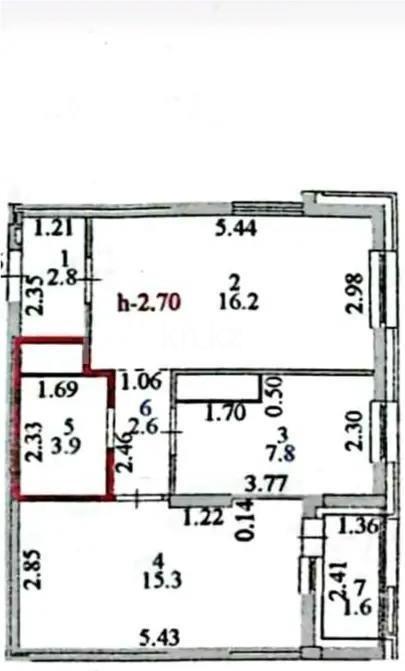 Продажа 2-комнатной квартиры, 50 м², пр. Кабанбай батыра, дом  46 в Астане - фото 7