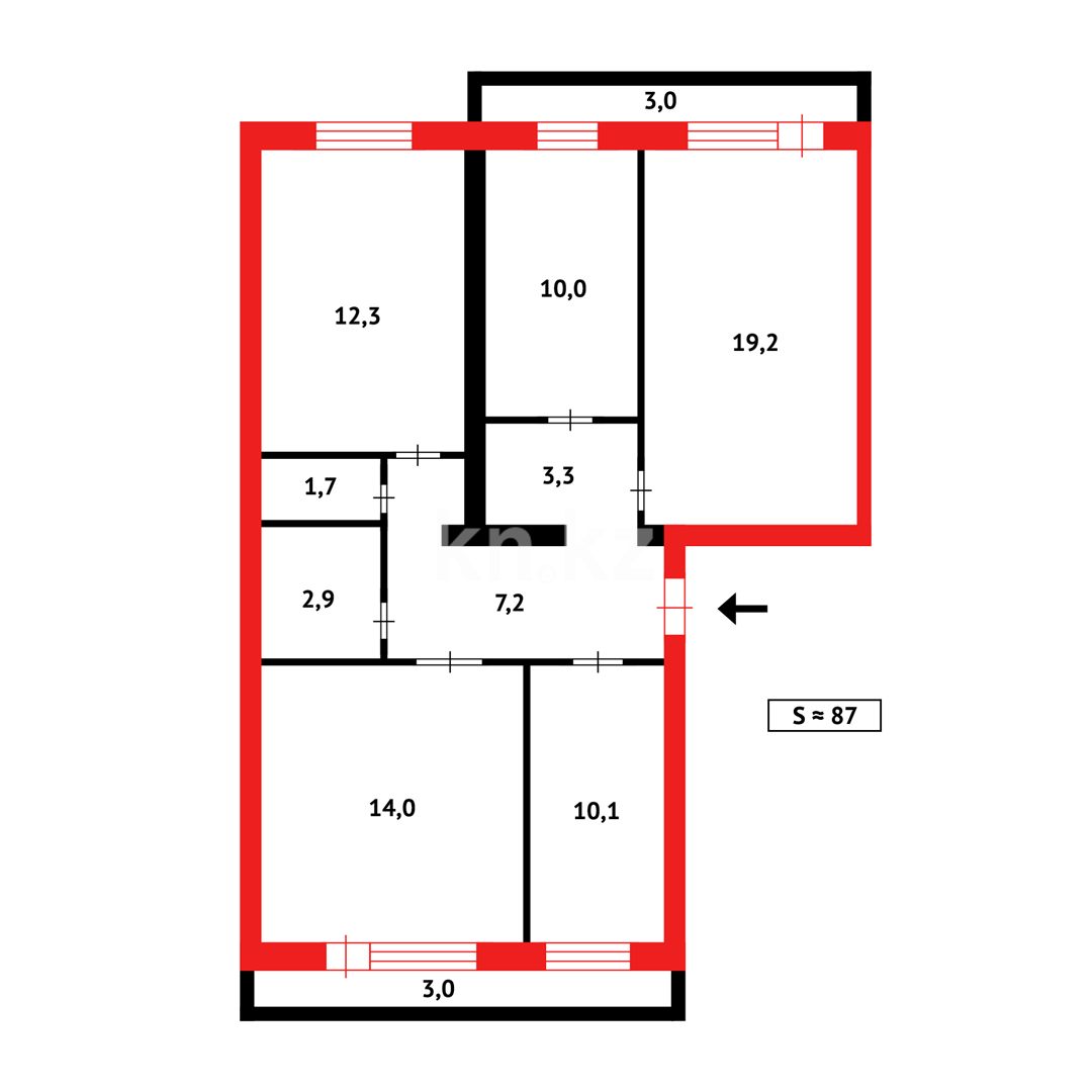 Продажа 4-комнатного дома, 87 м² в Караганде - фото 16