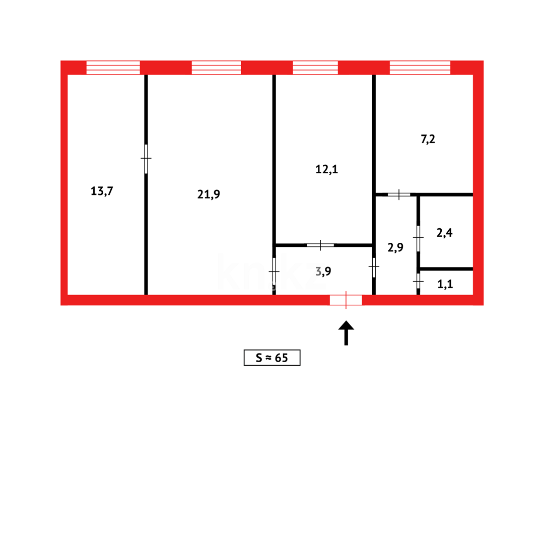 Продажа 3-комнатной квартиры, 65 м², пр. Республики в Темиртау - фото 22