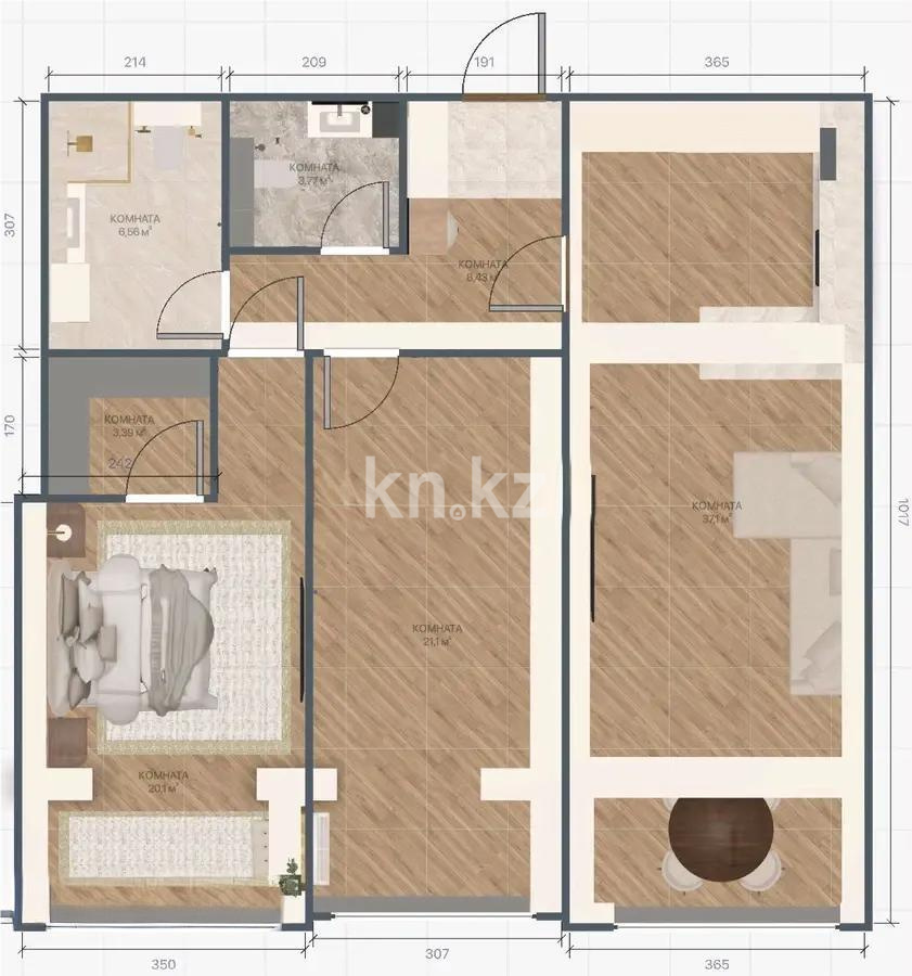 Продажа 3-комнатной квартиры, 96 м², пр. Аль-Фараби, дом  111а в Алматы - фото 3