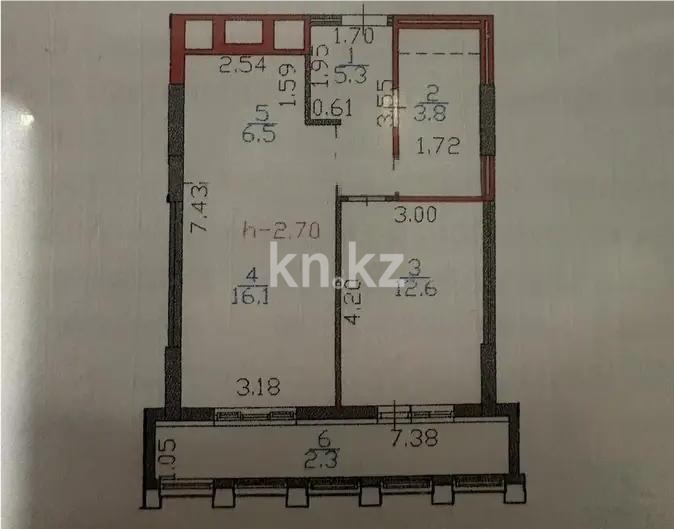 Продажа 2-комнатной квартиры, 47 м² в Астане - фото 4