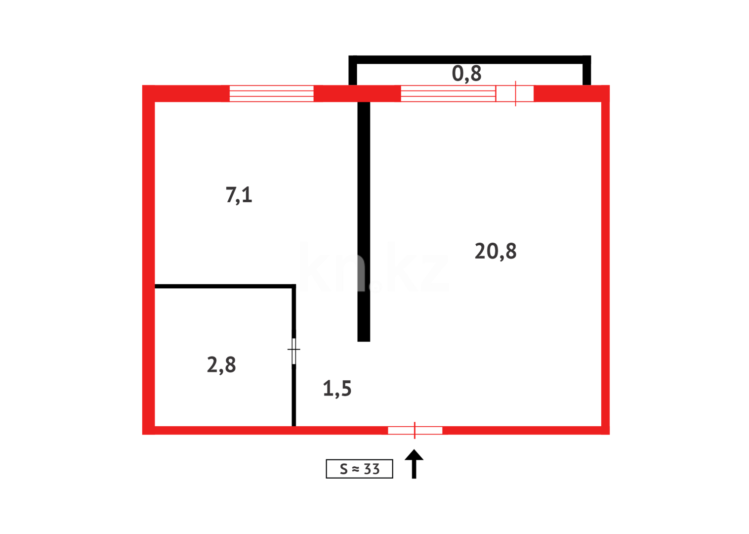 Продажа 1-комнатной квартиры, 33 м², мкр-н 1А, дом  6 в Сарани - фото 5