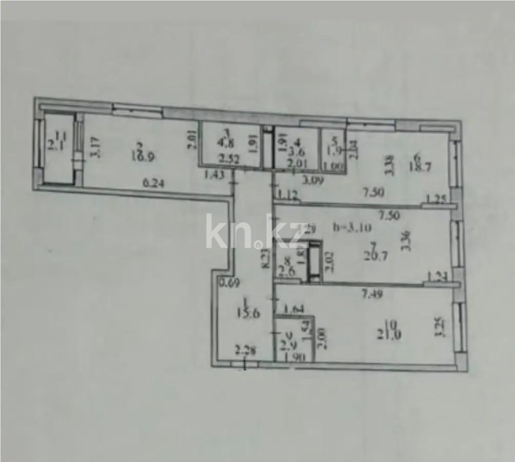Продажа 3-комнатной квартиры, 110.8 м² в Астане